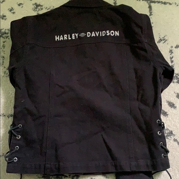 Harley Davidson Black Jean Jacket - Picture 5 of 5